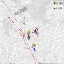 Map Of Earthquake Swarms In The San Ramon Valley Since 1970