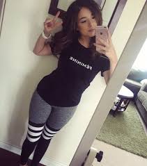 Pokimane Pokimanelol Twitter Gamer Babe Girls Selfies Beautiful Leggings