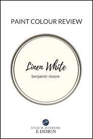 Linen texture with white painted pattern. Quick Paint Colour Review Benjamin Moore Linen White Oc 146 912 Kylie M Interiors