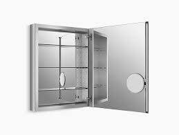 Verdera® lighted medicine cabinet, 24 w x 30 h. K 99007 Verdera Medicine Cabinet With Magnifying Mirror Kohler