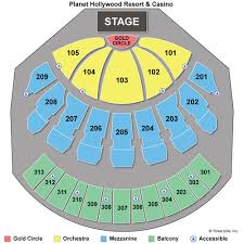 Zappos Theater At Planet Hollywood Seating Chart Www