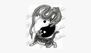 Tiger tattoos are getting popular these days not only for men but also for women. Yin Yang Dragon And Tiger Tattoo 400x400 Png Download Pngkit