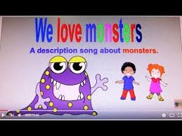 We Love Monsters A Description Song About Monsters New Version Kids Writing Kindergarten Writing Love Monster