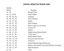 Bangun pagi rapikan tempat tidur, doa, ukur suhu badan dan olah raga pagi: Buatlah 10 Aktivitas Kalian Sehari Hari Beserta Waktunya Jamnya Brainly Co Id