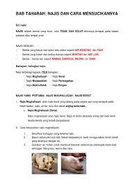 Untuk mensucikannya, kita harus menghilangkan benda atau zat. Bab Najis Pdf