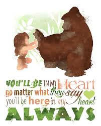 Tarzan You Ll Be In My Heart 8x10 Printable Etsy Disney Quotes Disney Love Quotes Disney