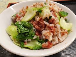 American fried rice is a thai chinese fried rice dish with american side ingredients like fried chicken, ham, hot dogs, raisins, ketchup. Corned Beef Fried Rice Catherina Hosoi
