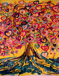 Study Of The Heart Tree The Inspirations For This Study Are Several Trees With Heart Shaped Leaves That Grow In Our Neighbors Yard Heart Tree Art Heart Art