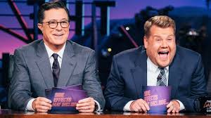 Stephen colbert is an american television personality, comedian, actor, singer, writer, media critic, political figure, and producer. Stephen Colbert And James Corden Are Returning To Studios For New Episodes Amid The Pandemic Entertainment Tonight