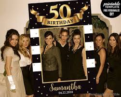 60th Birthday Photo Booth Props Free Printable 50th Birthday Photo Prop Frame Template Printable Photo Prop Booth Frame Any Age 60th Gold And Bla Birthday Photo Frame Photo Frame Prop Birthday Photo Props