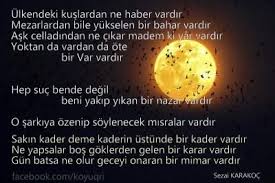 Sakin Kader Deme Kaderin Ustunde Bir Kader Vardir Koyugri Kader Sakiz Guzel Soz