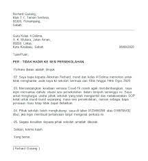 11 contoh surat izin tidak masuk sekolah dan cuti kerja. Contoh Surat Rasmi Pemakluman Anak Tidak Hadir Ke Sekolah Kerana Covid 19
