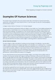 Concluding paragraphs should be clear and sum up what you have presented in your research without including a conclusion in your research paper can be important to remind your readers of the strength and impact of your argument. Examples Of Human Sciences Essay Example