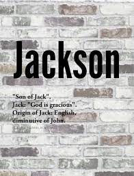 Ilaida Cute Baby Boy Names Baby Boy Names Jackson Meaning