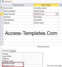 Ms Access Validation Rule Lookup Table Examples Lookup Table Access Database Data Validation