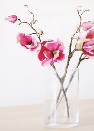 185cm artificial magnolia flower branch silk azaleas flower foaming branches for home wedding decoration fake flower floral. Silk Magnolia Branch In Two Tone Pink 19 Tall Artificial Flowers Flower Arrangements Silk Flowers