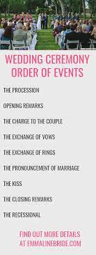 How To Ceremony Order Of Events Emmaline Bride Order Of Wedding Ceremony Wedding Ceremony Unity Wedding Ceremony Traditions