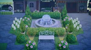 Acnhbaby On Instagram My New Fountain Garden Heavily Inspired By Crossingcaitlinsanity In 2020 Animal Crossing 3ds Animal Crossing Animal Crossing Villagers