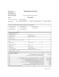 SECRETARY OF STATE Nov, 2016