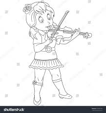 Free easy and beginning color coded violin and fiddle sheet music. Coloring Page Of Cartoon Violinist Girl Playing Symphony Music On Her Violin Coloring Book Design For Kids And Childr Girl Playing Coloring Pages Learn Violin