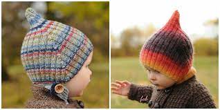 A perfect easter craft guide. Knit Striped Elf Hat Free Pattern