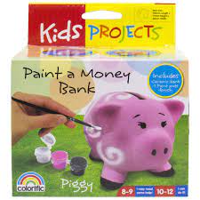 The piggy bank is known to collectors as a still bank as opposed to the mechanical banks popular in the early 20th century. Colorific Ceramic Paint A Piggy Bank Officeworks