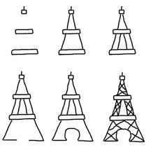 How To Draw The Eiffel Tower Crafts And Paintings Pinterest Eiffel Tower Drawing Eiffel Tower Painting Eiffel Tower Craft