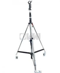 Manfrotto Heavyweight Hire London Double Windup Light Stand On Wheels 2 Stage 167 370cm 30kg Payload