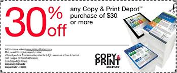 30 Off Any Copy Depot Purchase At Home Depot Coupon Print Coupons Printable Coupons Coupons
