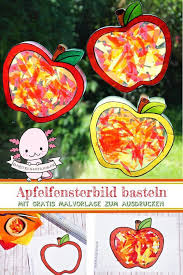 Apfel Basteln Apfel Basteln Basteln Mit Kindern Papierteller