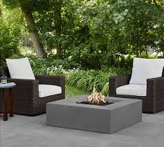 Abbott Concrete 40 Square Low Propane Fire Pit Table Pottery Barn