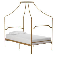 Raise your master bedroom design with one level and choose a new canopy bed! Twin Size Frame Camilla Metal Canopy Bed Gold Novogratz Target