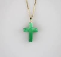 Jade Cross Pendant Necklace