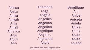You can narrow down the list by specifying gender, the first letter, strings included you want! Girls Names From A To Z Girls Names Starting With A