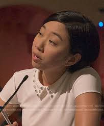 If less melanin is present, the hair is lighter. Wornontv Wendy S White Top With Embellished Collar On The Politician Clothes And Wardrobe From Tv