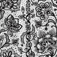 Papiers Textures Papers Noir Black Lace Tattoo Pattern Wallpaper Vector Pattern