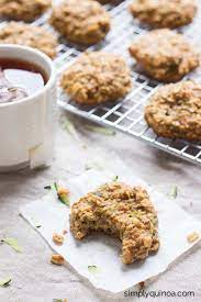 Line a 9″ loaf pan with parchment paper and set aside. Zucchini Bread Quinoa Breakfast Cookies Simply Quinoa