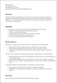 1 wireless sales resume templates: try