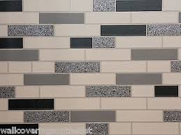 Black White Grey With Glitter Tiling On A Roll Kitchen Bathroom Wallpaper Kitchen And Bathroom Wallpaper Wallpaper For Sale Brick Wallpaper