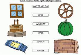 Preschool learning letter sounds printable activity worksheets. Match The Words Starting With W