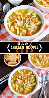 Easy Chicken Noodle Soup This Easy Soup Is Loaded With Chicken Veggies And Noodles It I Chicken Noodle Soup Easy Easy Homemade Soups Lunch Recipes Healthy