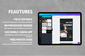 This is only the beginning of what you can create using the canva design tools. 10 Instagram Stories Template For Canva We Are Hiring By Handy Template Thehungryjpeg Com