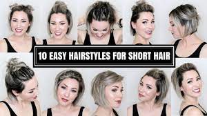 Pull the top half of your hair into a high ponytail, at the crown of your head separate into three strands and create a plait pull this around the hair band that is securing your pony kirby grip. 10 Ways To Style Short Hair For The Gym Youtube