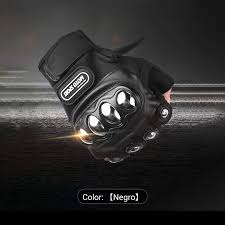 650. 1 Par de Guantes de Motocicleta con Punta de Negro - Medio Dedo, Unisex, Cierre Ajustable de Gancho y Bucle, Duraderos y Cómodos para Ciclismo, Deportes, Montañismo, Esquí, Equipo de Conducción