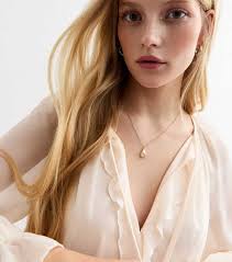 Diamond Necklaces Rose Gold Necklace New Look Rose Gold Tone Semi Precious  Rose Quartz Teardrop Necklace New Look