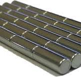 30 Silver Metal Cylinder Magnets (30 Magnetic Pins 10mm X 4mm)