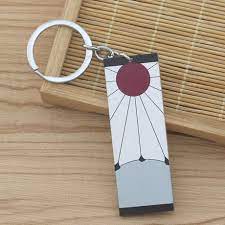 鬼滅の刃 竈門炭治郎 耳飾り型 キーホルダー アクリル 花札 キーホルダー 滅