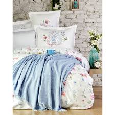 200 cm x 220 cm. Karaca Home Trina Saten Cift Kisilik Nevresim Pike Takimi Karaca