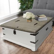 Start with a metal tray. Cocktail Table Trunk With Double Lid