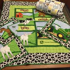 John deere crib toddler bedding set new with blanket fitted. Best Custom Made John Deere Crib Bedding Set Super Clean And Lightly Used For Sale In Tampa Florida For 2021